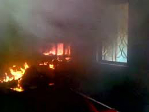 fire at kasaragod